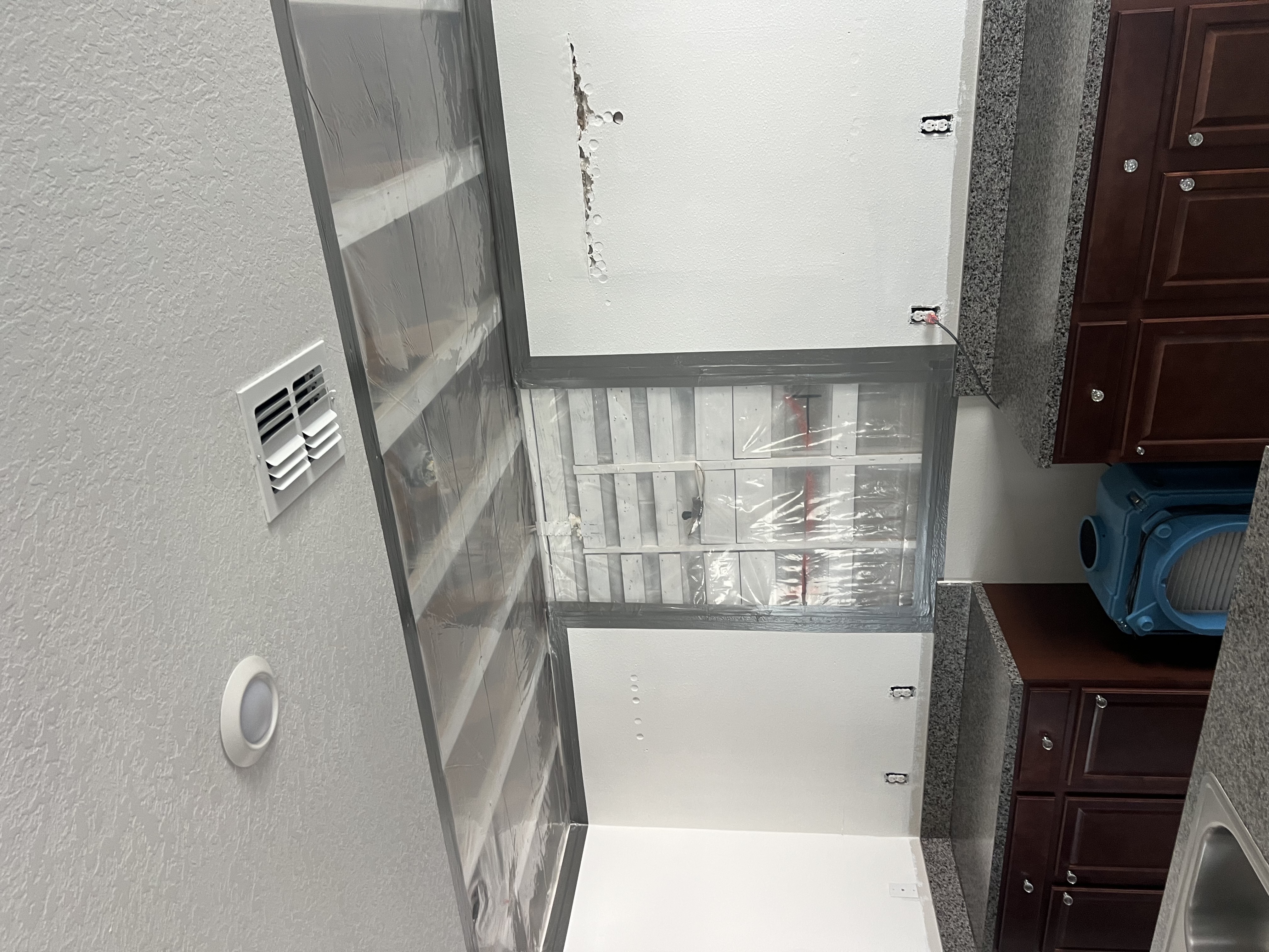 Kitchen after fire damage restoration and repair