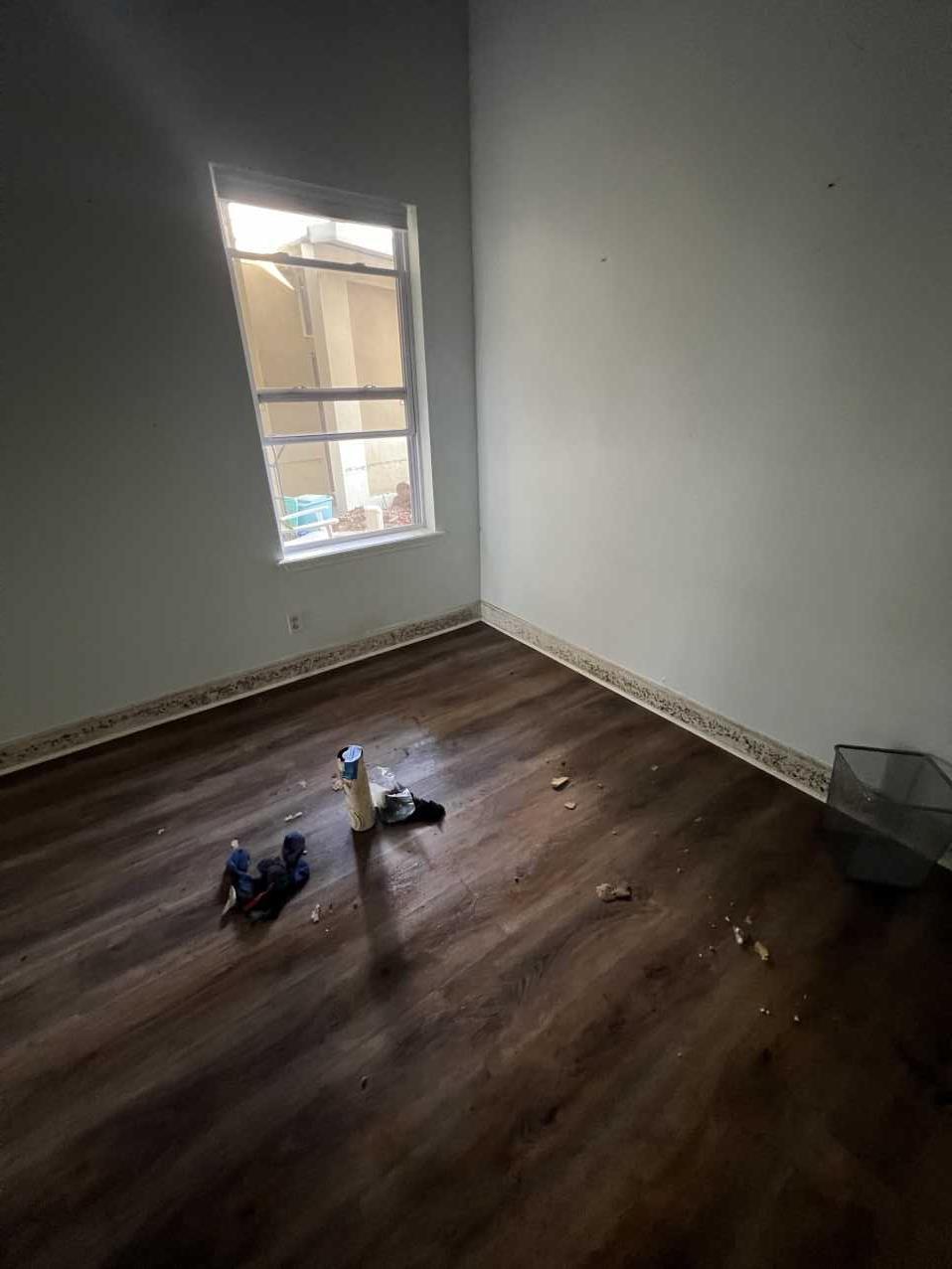 Bedroom in a Florida home affected by Hurricane Helene flooding