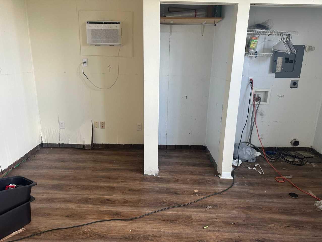 Florida home interior before flood damage restoration after Hurricane Helene