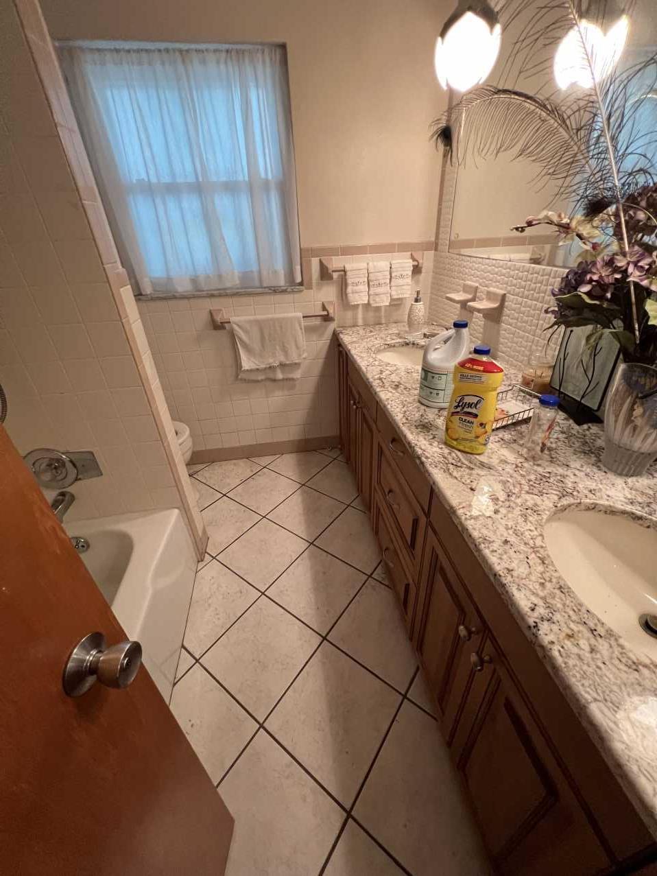 Florida home bathroom before storm damage restoration