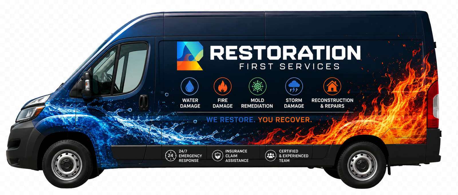 Restoration First Services branded response van